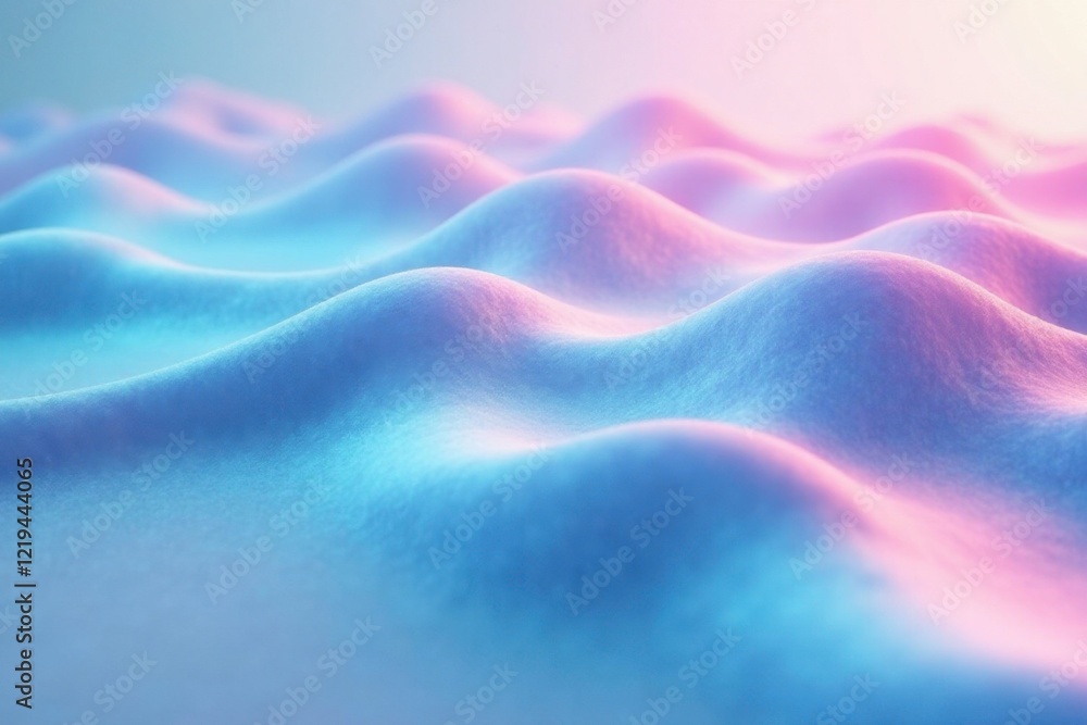 Fototapeta premium Iridescent aqua waves on a pastel neon surface, wave, texture, pastel
