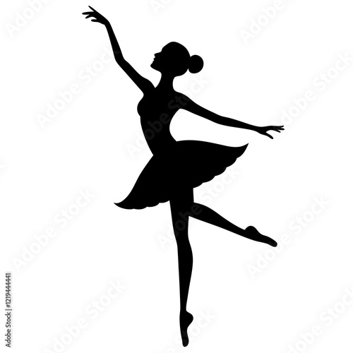 ballet dancer silhouette of a girl icon  vector illustration 