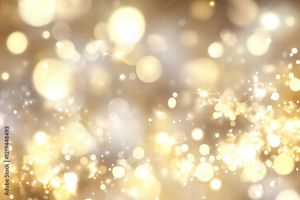 Soft Golden Bokeh Background with Sparkling Lights for Design Use Soft Golden Bokeh Background with Sparkling Lights for Design Use
