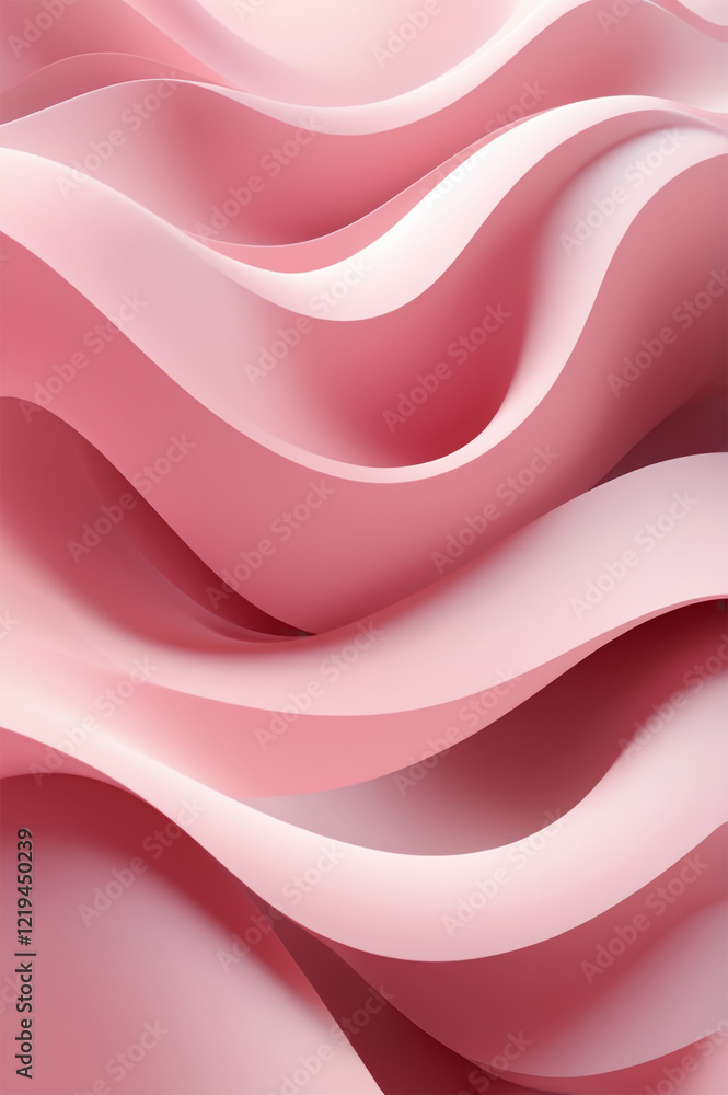 Fototapeta premium Abstract creative pink wave banner watercolor Gradient hot pink Vignette Concrete Minimalist Background Design with abstract stripe Hand painted.