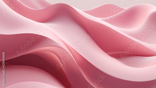 Abstract creative pink wave banner watercolor Gradient hot pink Vignette Concrete Minimalist Background Design with abstract stripe Hand painted.