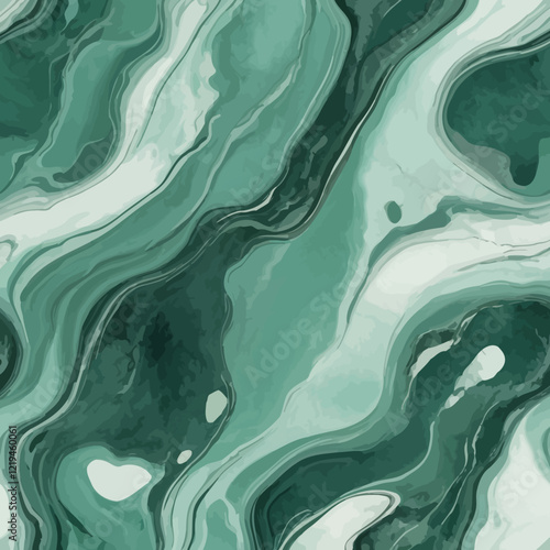 Processed collage of elegant luxury green marble texture in daylight. Background for banner, backdrop or texture for 3D mapping