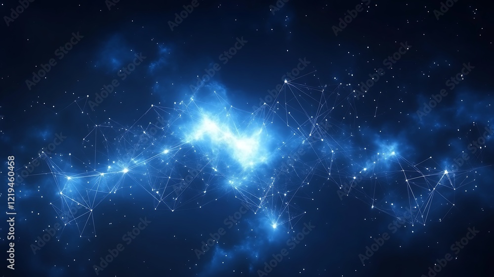 Fototapeta premium Abstract Network Constellation Digital Art