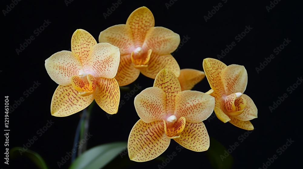 Stunning Close-Up of Yellow Phalaenopsis Orchids Stunning Close-Up of Yellow Phalaenopsis Orchids