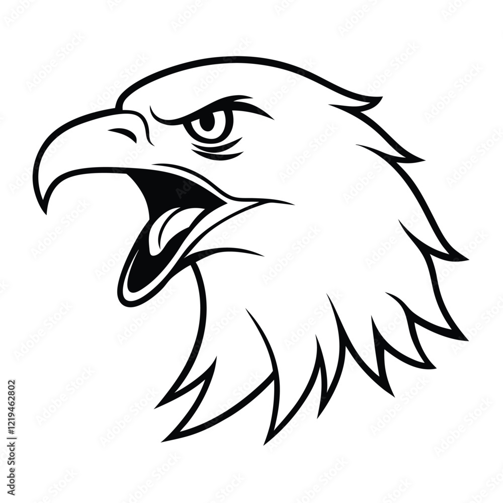 Fototapeta premium roaring eagle head 