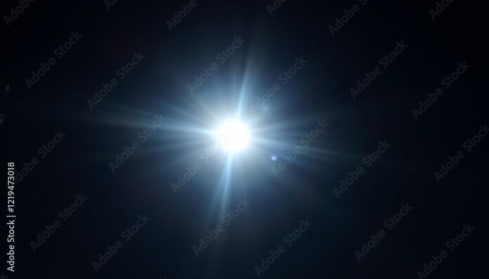 Radiant Starburst: A Celestial Light Display in Dark Serenity Radiant Starburst: A Celestial Light Display in Dark Serenity
