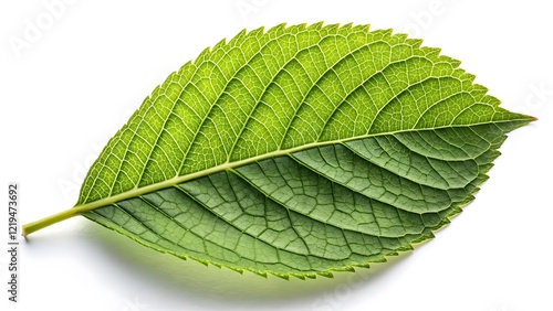 Vibrant Green Leaf Detailed Texture & Organic Symmetry V7