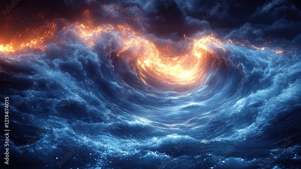 A swirling pattern of blue water forms a dynamic whirlpool against a black backdrop. A swirling pattern of blue water forms a dynamic whirlpool against a black backdrop.