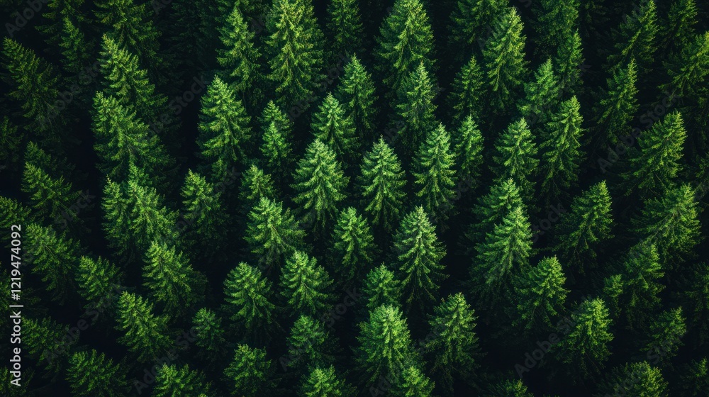 Aerial view of evergreen forest. Aerial view of evergreen forest.