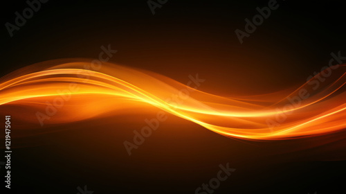 Wallpaper Mural Bright orange fire glow with soft gradient creates dynamic visual effect. flowing lines evoke warmth and energy, perfect for backgrounds or artistic designs Torontodigital.ca