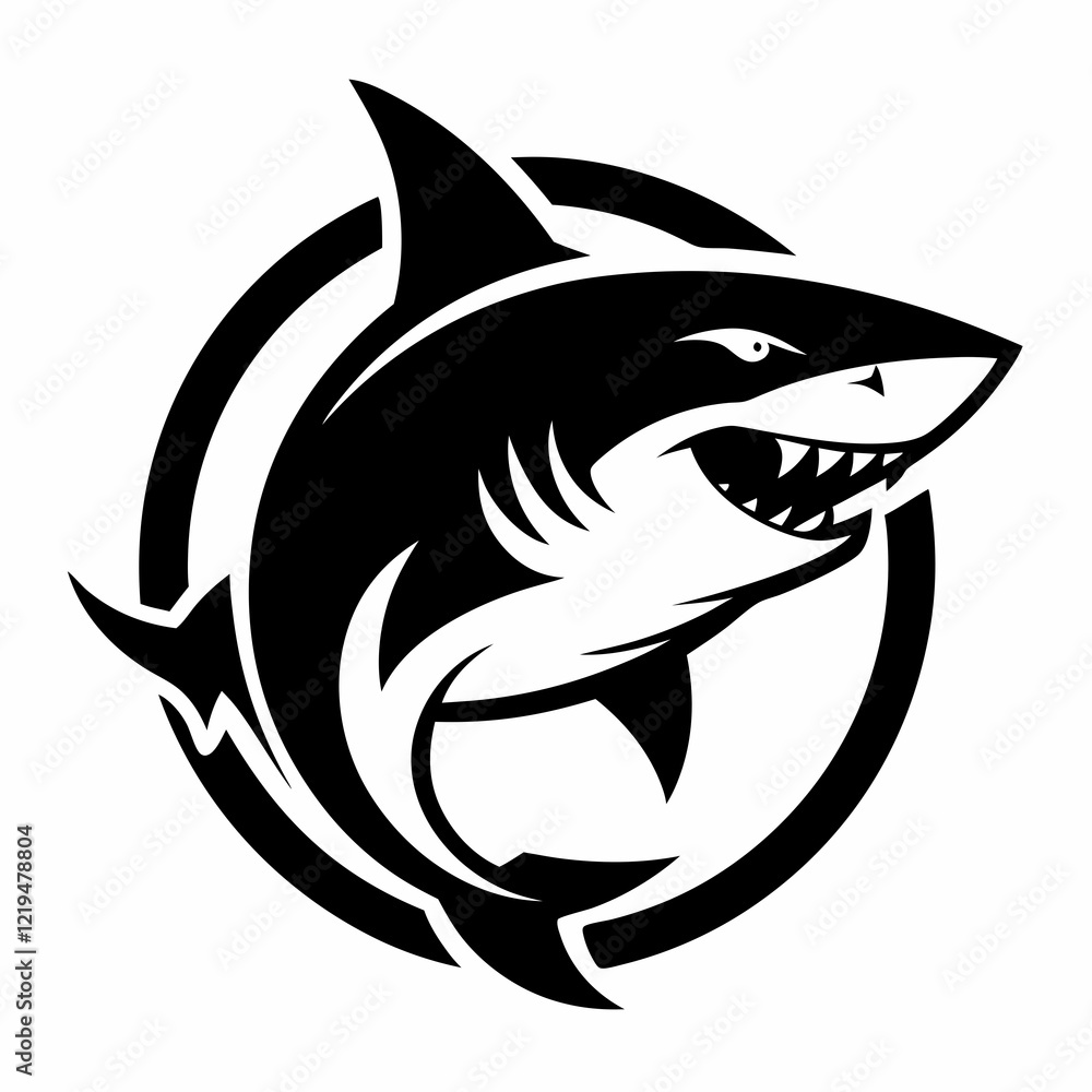 Obraz premium shark, fish, animal, sea, vector, cartoon, illustration, white, ocean, isolated, fin, water, predator, blue, danger, silhouette, underwater, dolphin, nature, teeth, dangerous, wildlife, marine, swimmi