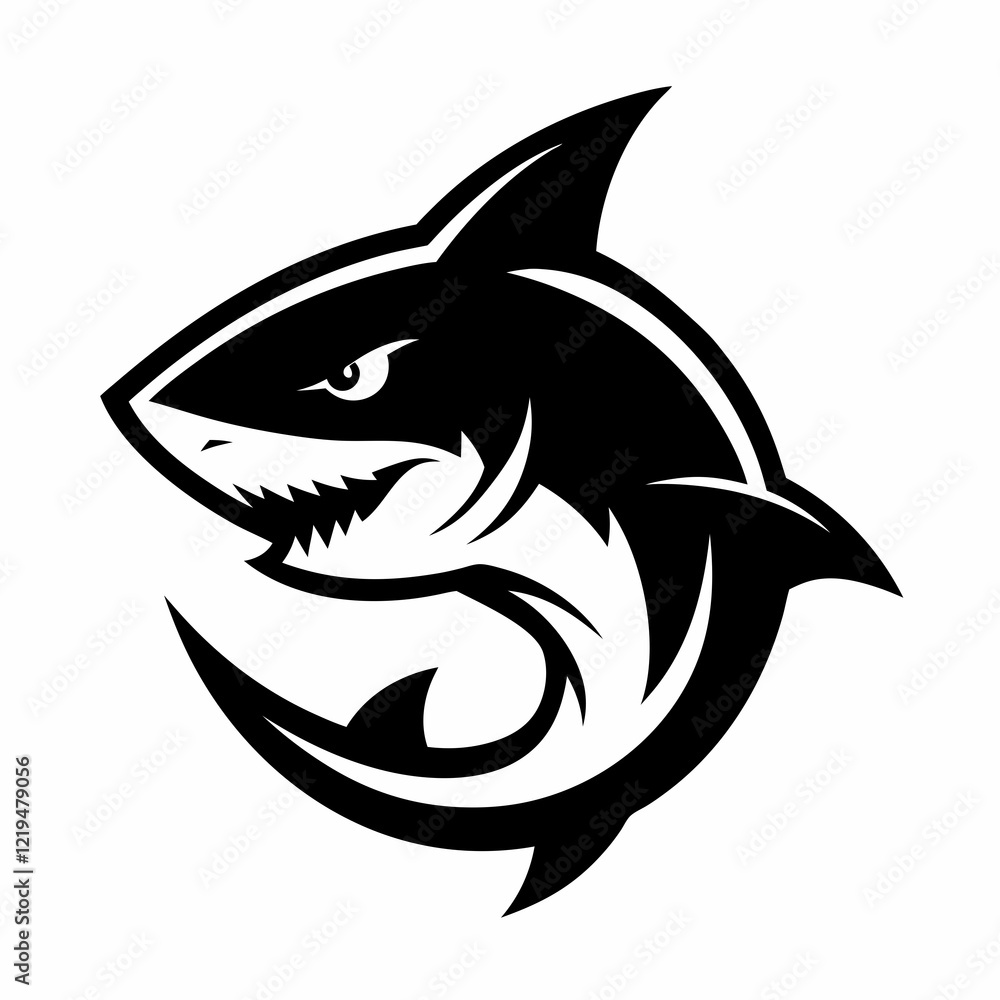 Obraz premium shark, fish, animal, sea, vector, cartoon, illustration, white, ocean, isolated, fin, water, predator, blue, danger, silhouette, underwater, dolphin, nature, teeth, dangerous, wildlife, marine, swimmi