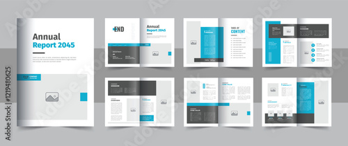 Modern annual report brochure layout, company annual report brochure or business magazine brochure leaflet layout