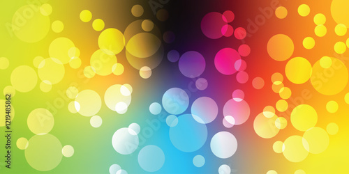 Colorful bokech, circles, abstract background bokeh effects in various colors design. Vector illustration