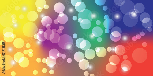 Colorful bokech, circles, abstract background bokeh effects in various colors design. Vector illustration