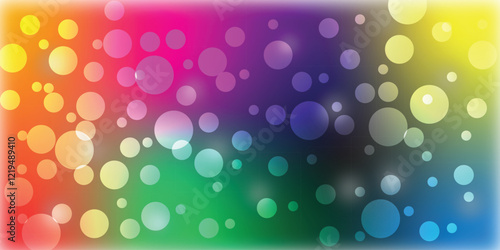 Colorful bokech, circles, abstract background bokeh effects in various colors design. Vector illustration