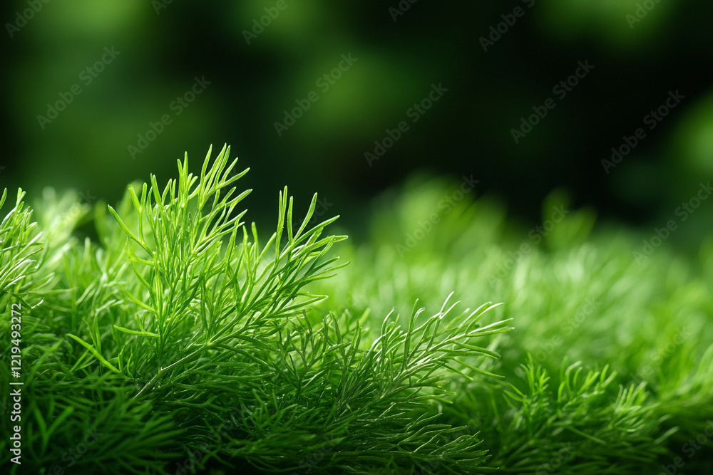 Lush Green Foliage Brightly Illuminated In Nature Lush Green Foliage Brightly Illuminated In Nature