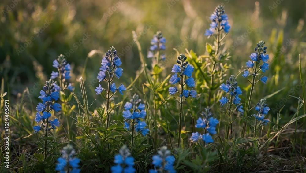 Obraz premium Blue flowers in the meadow