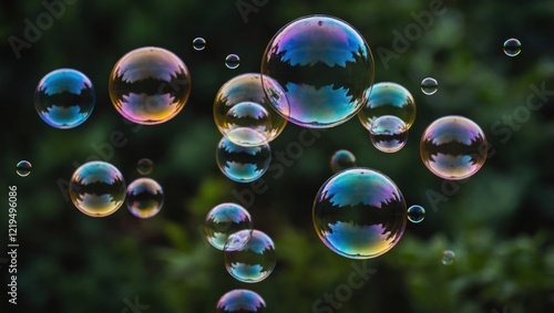 Wallpaper Mural soap bubbles floating in the air Torontodigital.ca