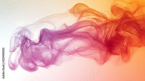 Abstract Colorful Smoke Swirls Flowing Gracefully