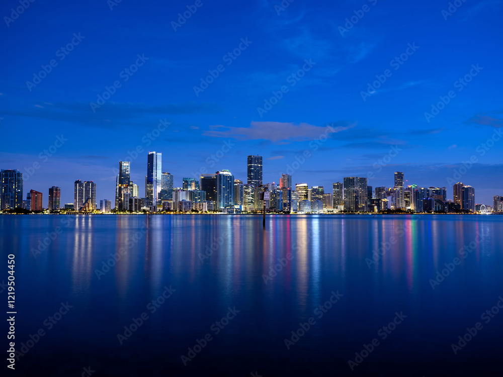 Fototapeta premium Miami Downtown at night 