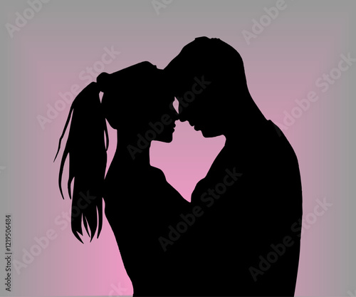 silhouette of a couple