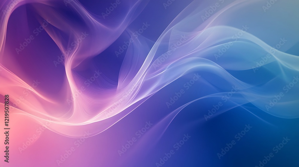 Abstract Flowing Waves of Purple and Blue Hues Abstract Flowing Waves of Purple and Blue Hues