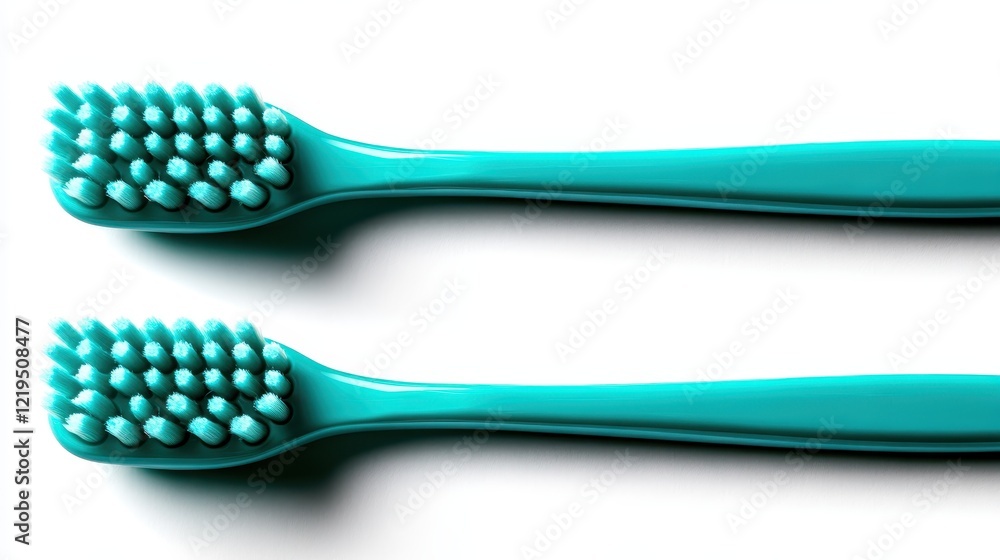 A pair of teal toothbrushes set against a clean background embody a fresh approach to dental hygiene, emphasizing modern design and effective oral care practices.