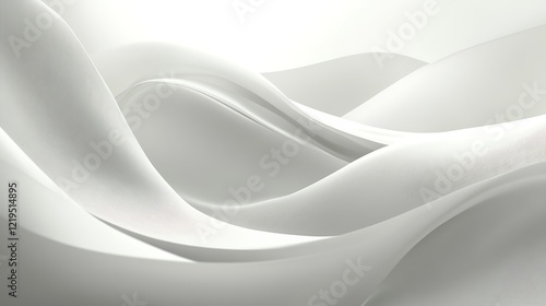 Wallpaper Mural Abstract White Wave Forms Design Background Torontodigital.ca