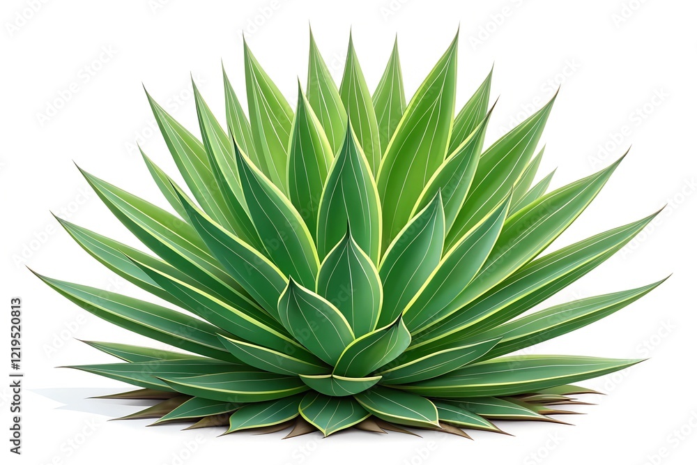 Agave Plants Isolated on White Background with Clipping Path Agave Plants Isolated on White Background with Clipping Path