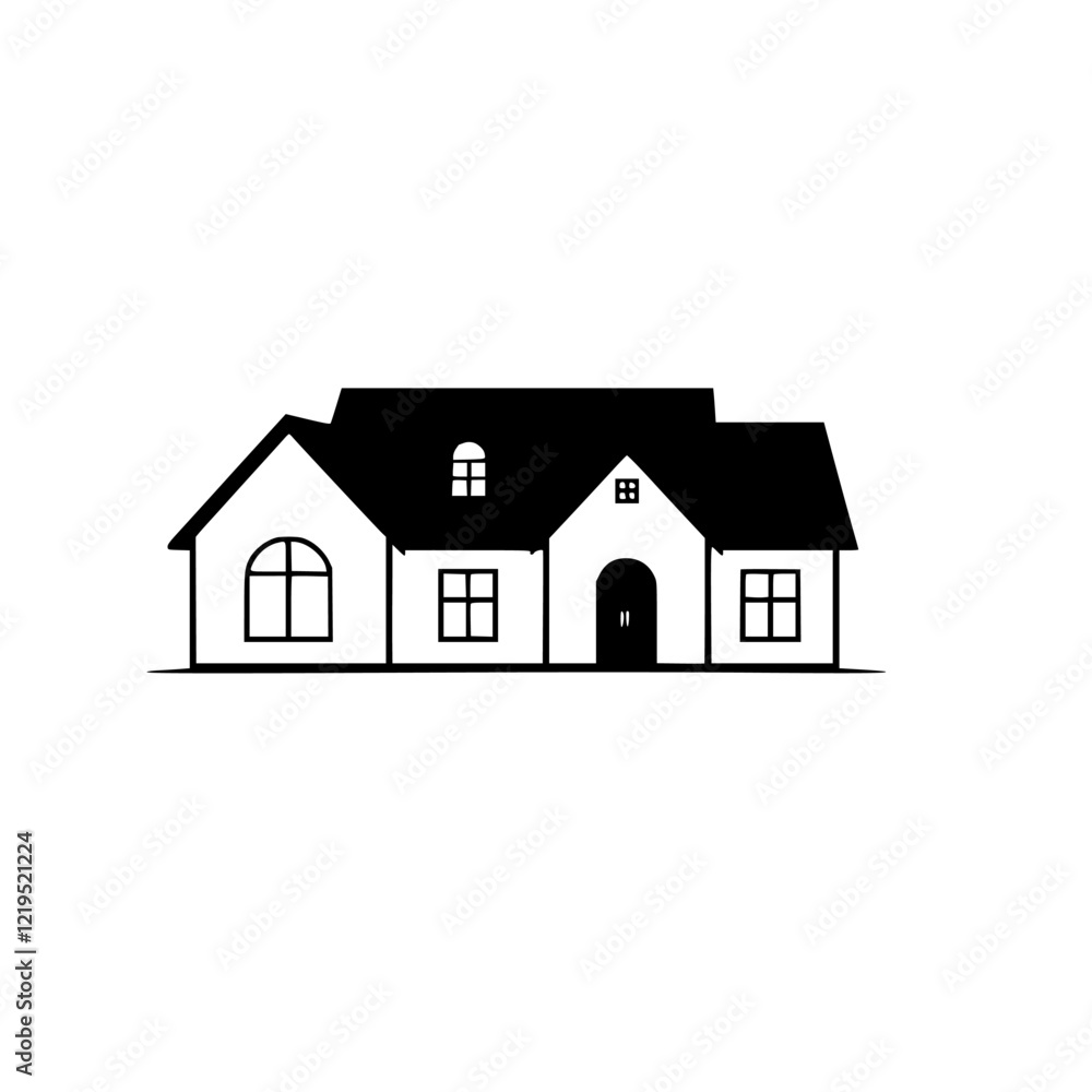 Modern House Exterior Design: Simple, Minimalist Home Architecture Illustration Modern House Exterior Design: Simple, Minimalist Home Architecture Illustration
