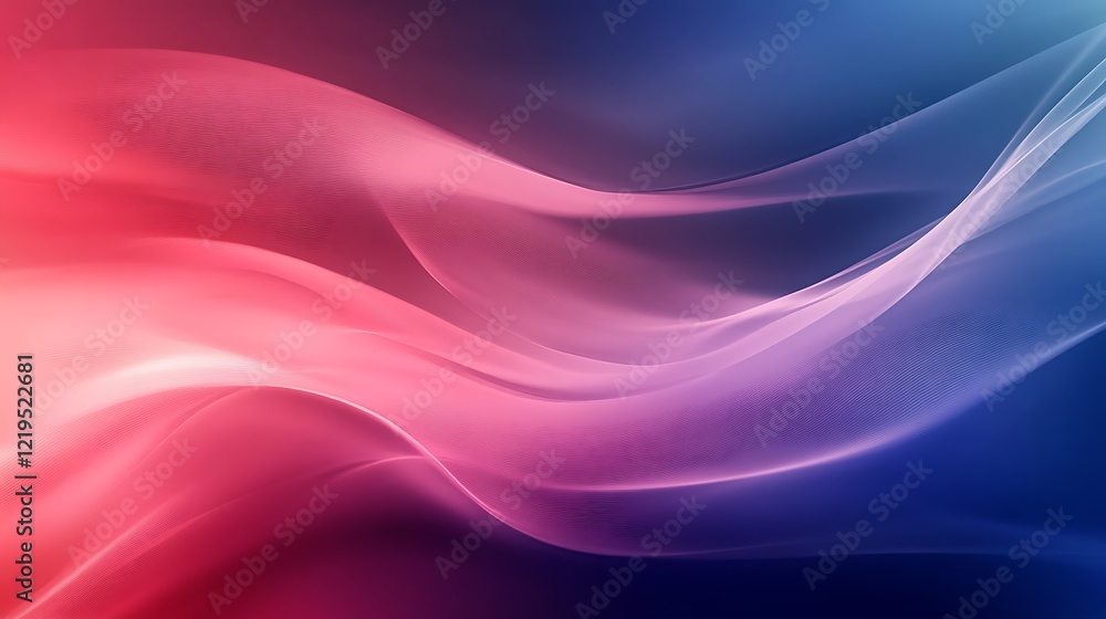 Obraz premium Abstract Pink and Blue Wave Design