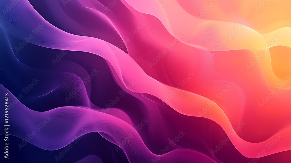 Obraz premium Abstract Pink Purple And Orange Wave Pattern