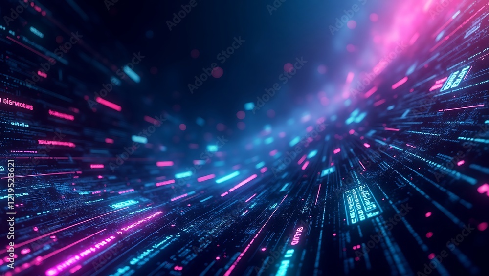 Naklejka premium Abstract futuristic gaming background. Generative Ai.