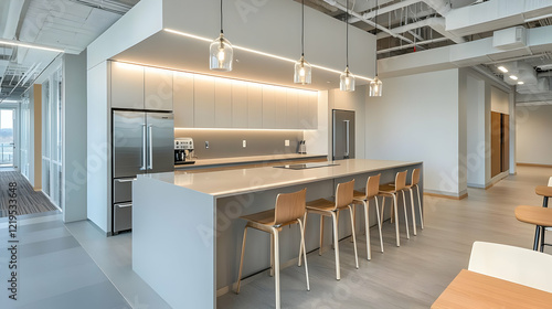 Modern Office Kitchen Design: Minimalist Interior and Open Plan