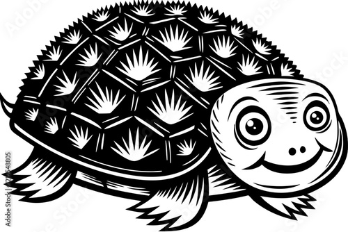 Cartoon Turtle: Cute and Simple Illustration