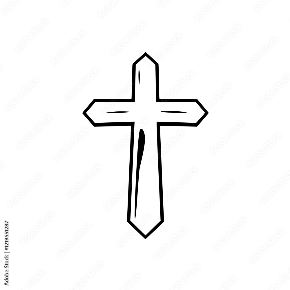 Simple Black Christian Cross: Religious Symbol of Faith, Hope, and Spirituality Simple Black Christian Cross: Religious Symbol of Faith, Hope, and Spirituality