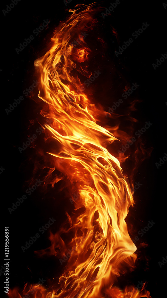 Fototapeta premium Fire Tornado - Swirling Flames