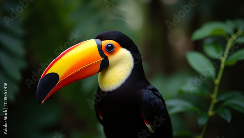 Toucan bird in the jungles.