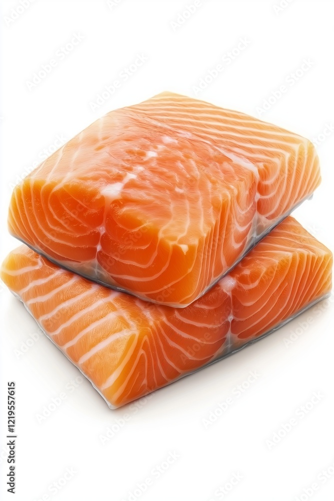 Close-up of fresh salmon fillet with delicate marbling, showcasing premium quality seafood, healthy nutrition, and gourmet cooking ingredients, Generative AI Close-up of fresh salmon fillet with delicate marbling, showcasing premium quality seafood, healthy nutrition, and gourmet cooking ingredients, Generative AI