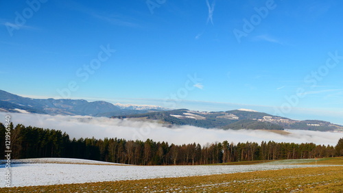 Im Nebelmeer versunken, Täler der Buckligen Welt, Niederösterreich (2) photo