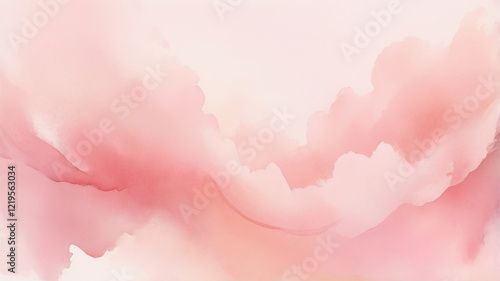 Abstract creative pink wave banner watercolor Gradient hot pink Vignette Concrete Minimalist Background Design with abstract stripe Hand painted.