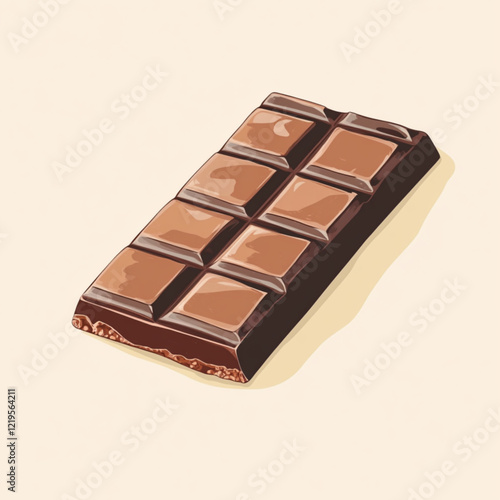 chocolate bar on white