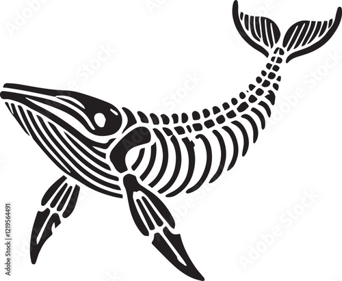 Whale Fish Skeleton Design Art