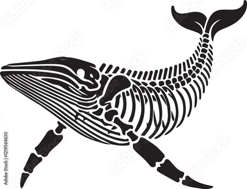 Whale Fish Skeleton Design Art