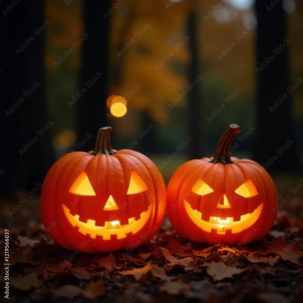 Lanterns made from pumpkin guts cast a warm and welcoming light, cozy, autumn Lanterns made from pumpkin guts cast a warm and welcoming light, cozy, autumn