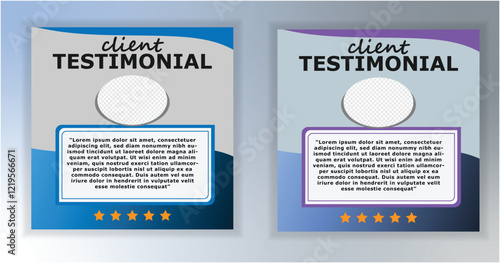 Modem Clean Clients testimonial or clients feedback. review template design with organic shape