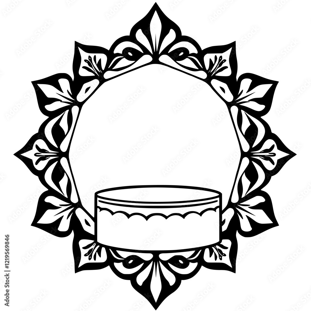 custom made wallpaper toronto digitalElegant Cake Design: A Delicious Masterpiece. Perfect for birthdays, weddings, or any special occasion. This image showcases a delectable cake in a stunning floral frame.