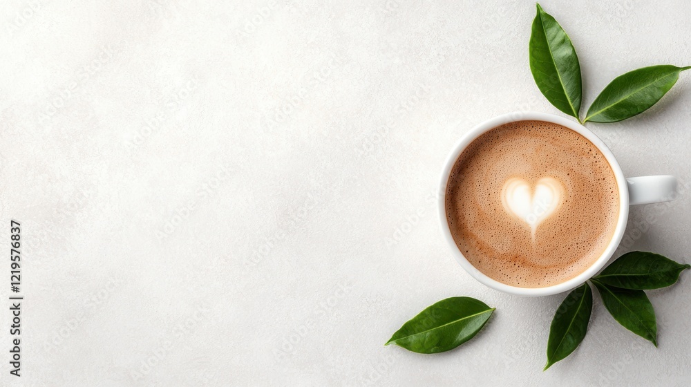 A cup of coffee with a heart drawn on it A cup of coffee with a heart drawn on it