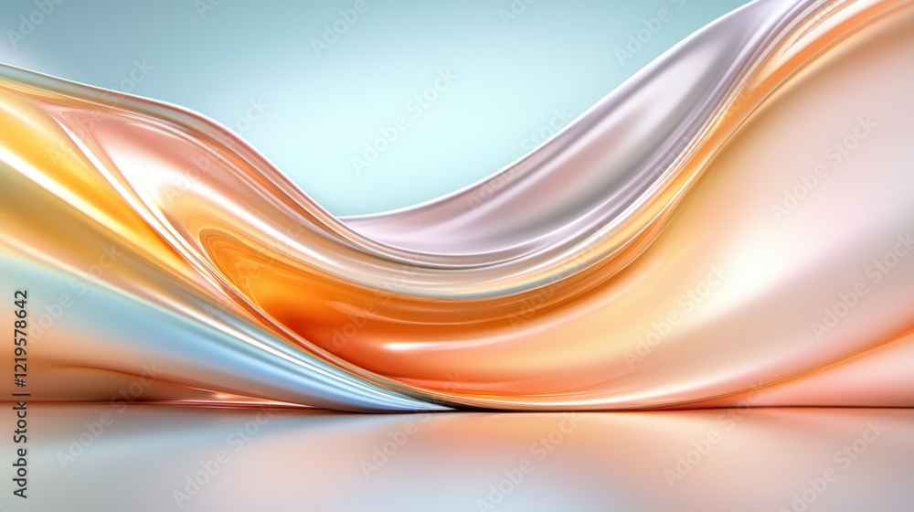Obraz premium An abstract background with a wavy orange and blue color scheme
